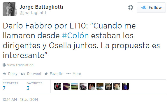 Al final, Colón de la B de Argentina, sería la opción final. El Tren se quedó sin carbón. 